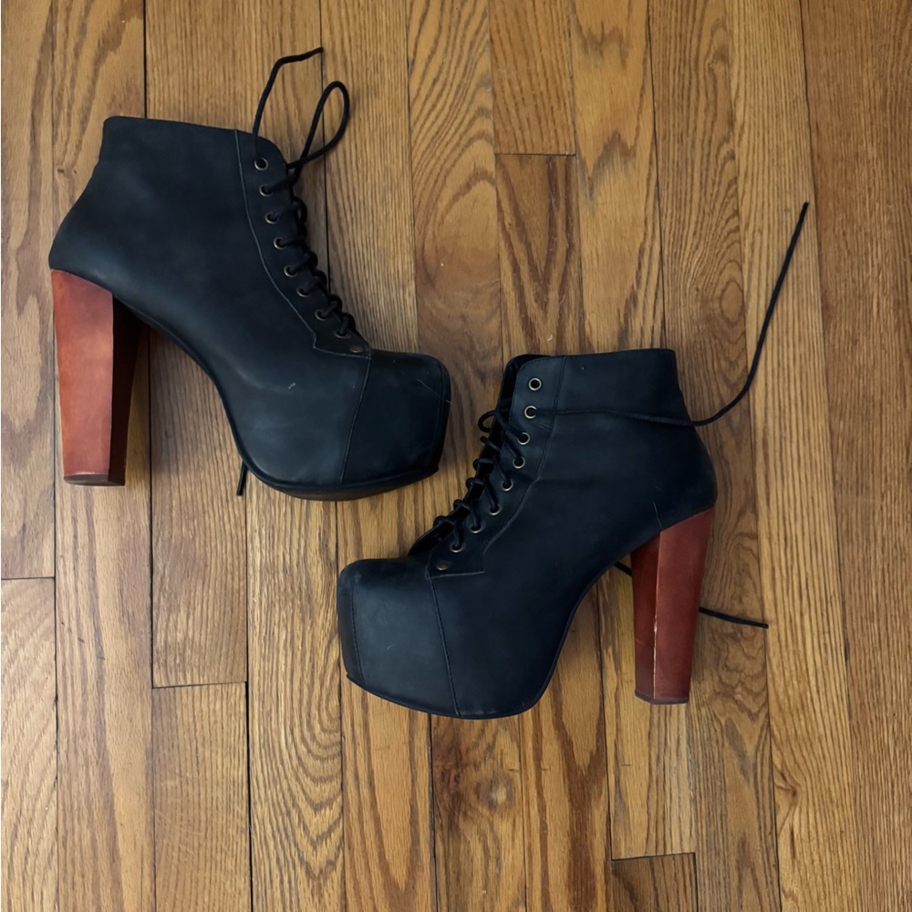 Jeffrey Campbell Black Lita Ankle Boot 9
